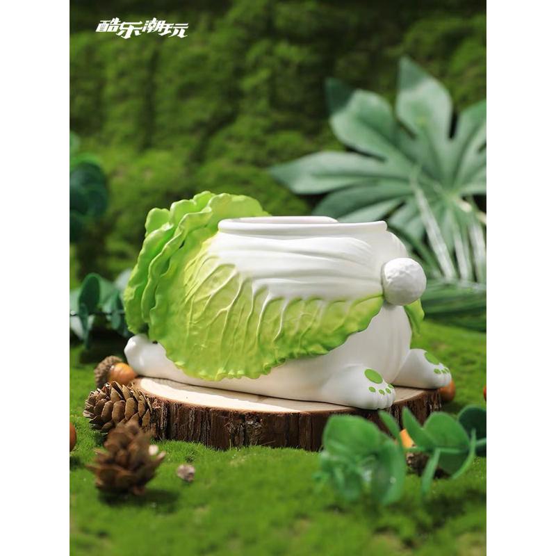 ［現貨(盒損)-24H出貨］酷樂潮玩 蔬菜精靈 白菜狗 種植 盆栽/植栽/桌面擺件/收納裝飾/禮物/筆筒 多用途-細節圖3