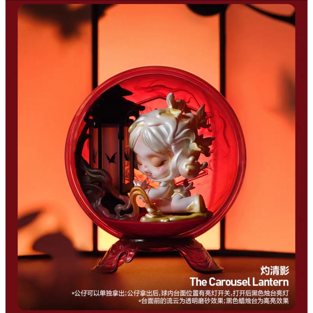 [現貨確認款-24H出貨］正品 POPMART 泡泡瑪特 Skullpanda 邸語 觀中景 系列 SP 濁清影 弦柔亮-規格圖9