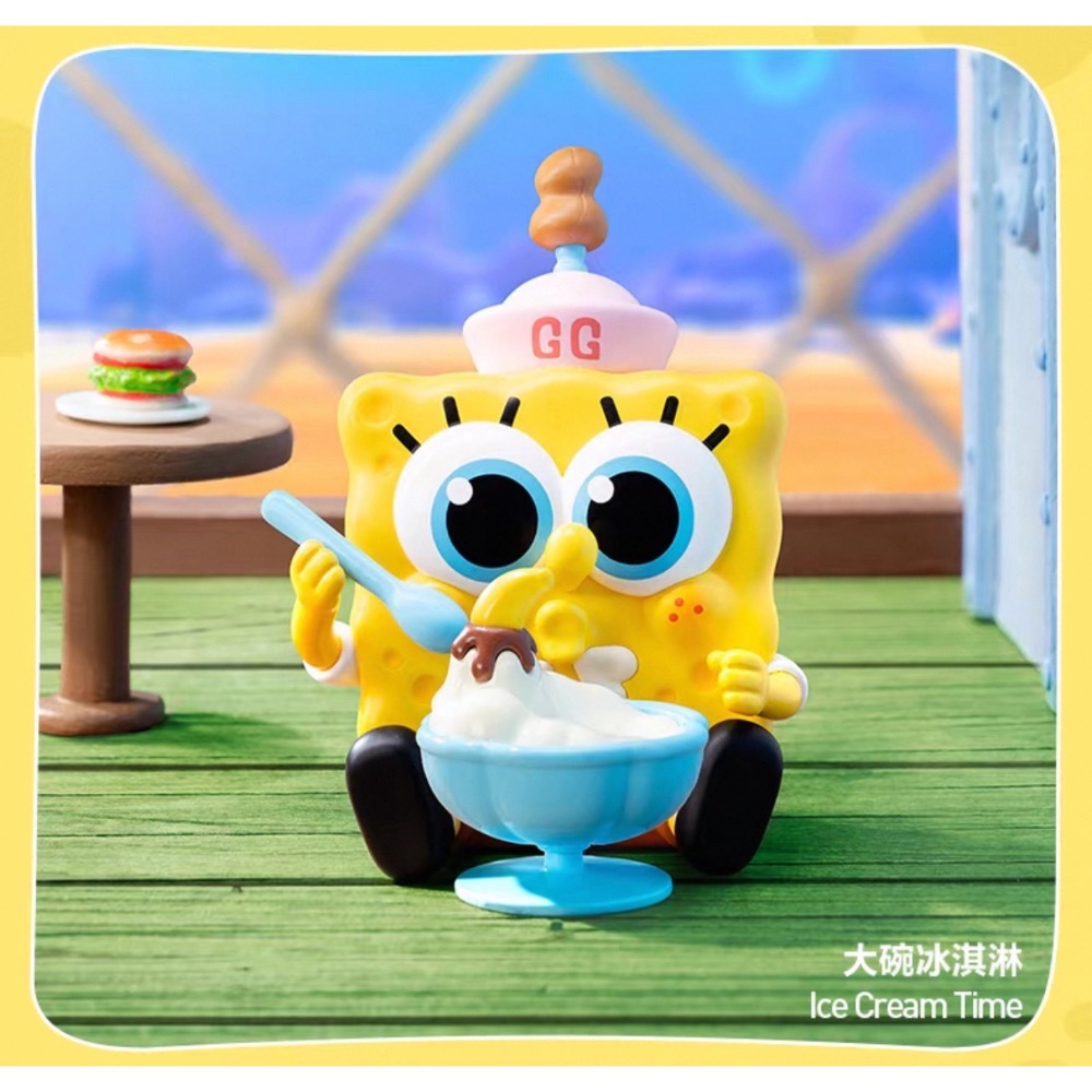 ［現貨-確認款］POP MART 泡泡瑪特 海綿寶寶 好朋友 系列 盲盒 派大星 美味蛋糕 蟹堡飛車 種花能手 派派飛車-規格圖4