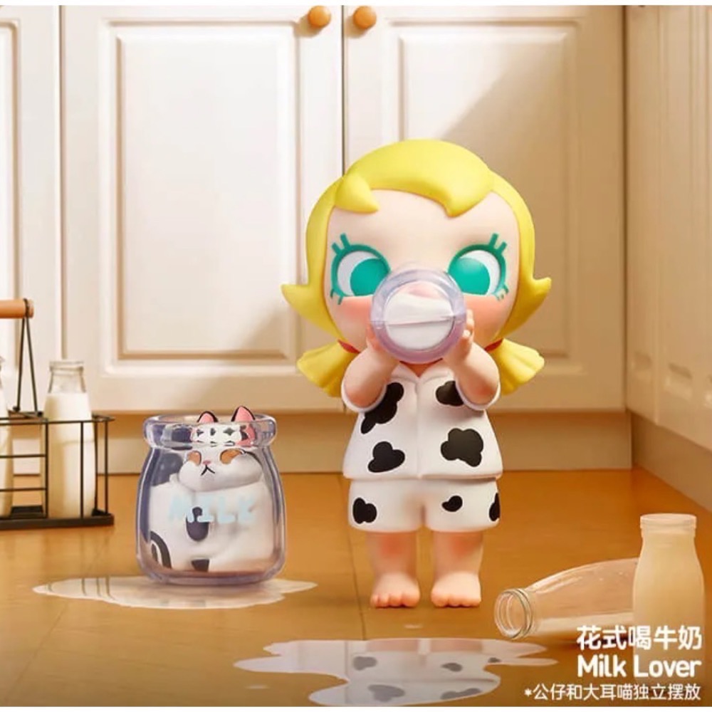 ［現貨］POPMART 泡泡瑪特 Baby Molly 喵趣萌生 系列 盲盒/盒玩 一起撐傘 一起上幼兒園 花式喝牛奶-細節圖3