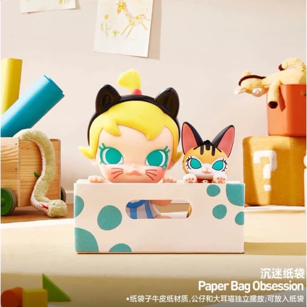 ［現貨］POPMART 泡泡瑪特 Baby Molly 喵趣萌生 系列 盲盒/盒玩 一起撐傘 一起上幼兒園 花式喝牛奶-細節圖5
