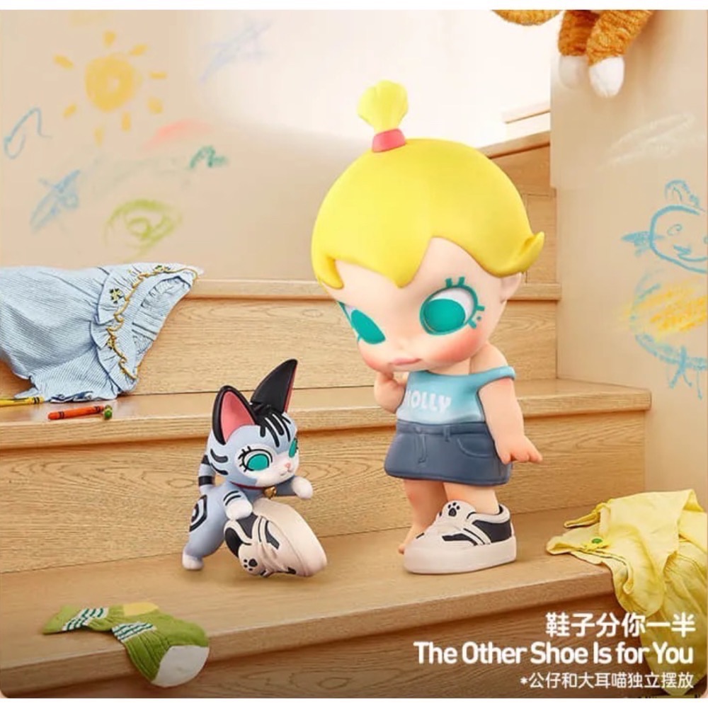 ［現貨］POPMART 泡泡瑪特 Baby Molly 喵趣萌生 系列 盲盒/盒玩 一起撐傘 一起上幼兒園 花式喝牛奶-規格圖6