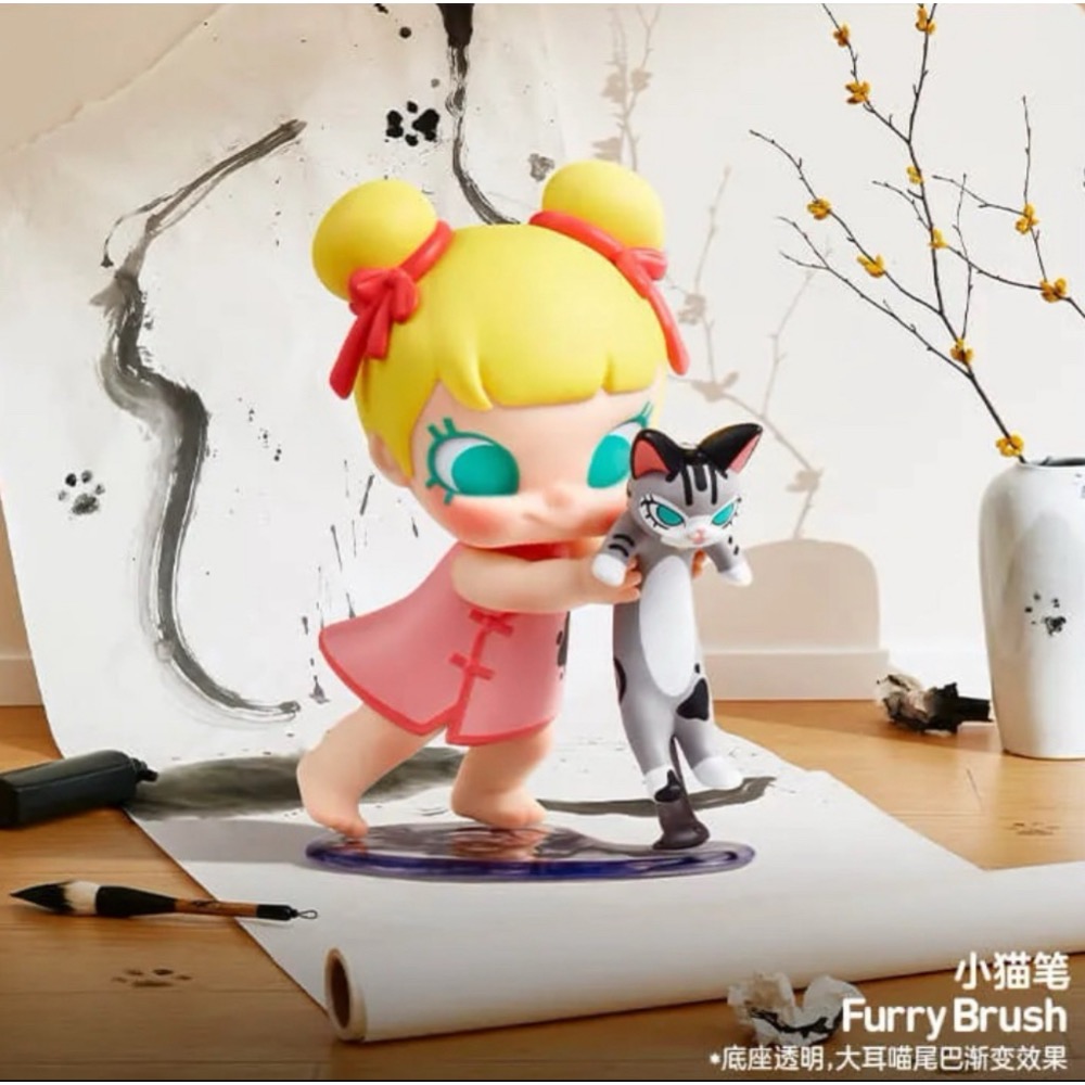 ［現貨］POPMART 泡泡瑪特 Baby Molly 喵趣萌生 系列 盲盒/盒玩 一起撐傘 一起上幼兒園 花式喝牛奶-規格圖6