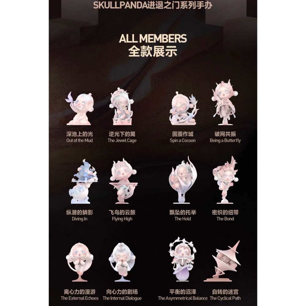 ［現貨-確認款］正品 POPMART 泡泡瑪特 SKULLPANDA 進退之門 系列 盲盒/公仔 平衡的沼澤 縱潛的鱗影-細節圖2