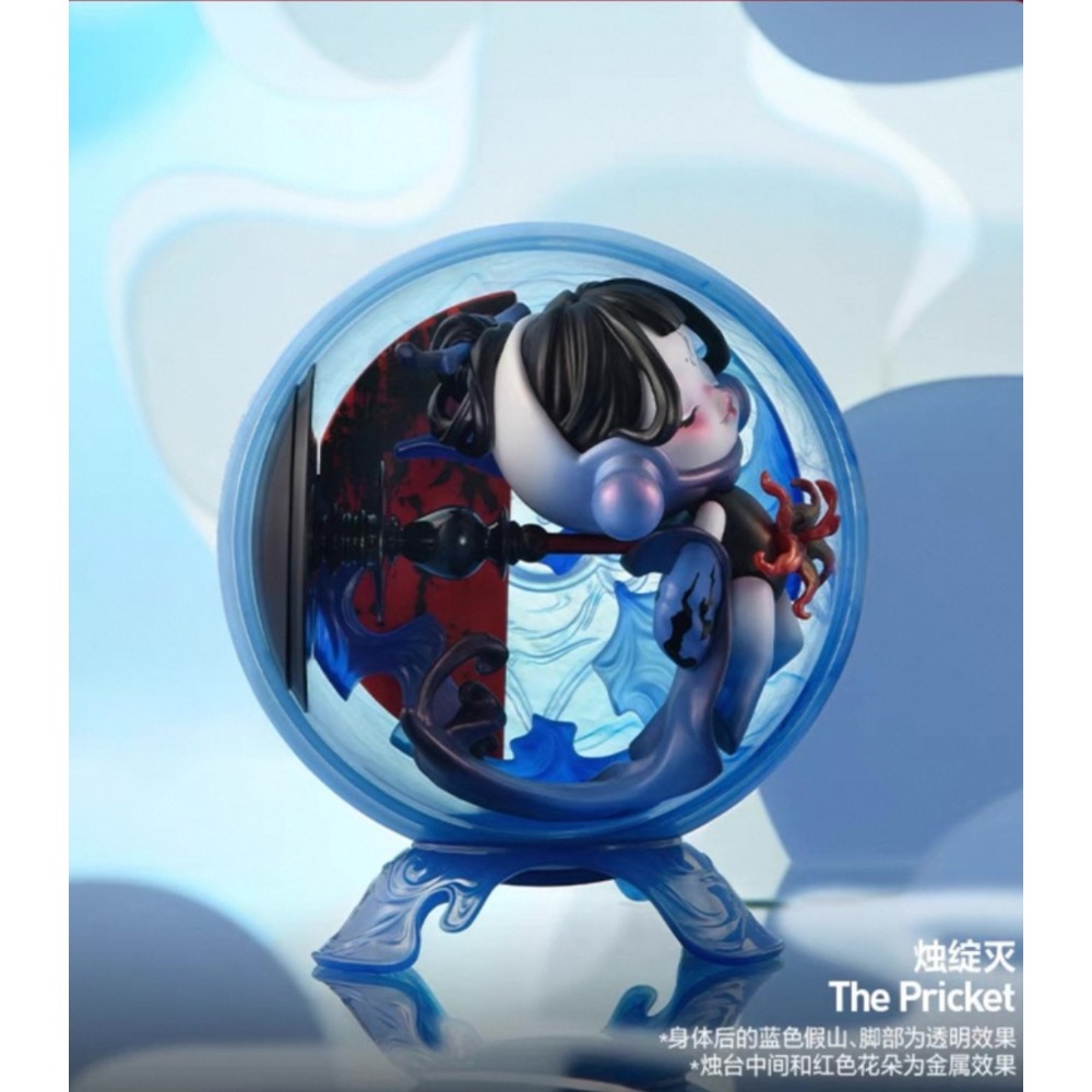 [現貨確認款-24H出貨］正品 POPMART 泡泡瑪特 Skullpanda 邸語 觀中景 系列 SP 濁清影 弦柔亮-細節圖6