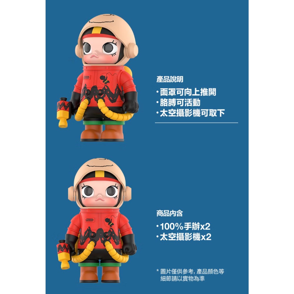 ［現貨-24H出貨］POPMART MEGA SPACE MOLLY 100%  查理布朗 & 史努比 聯名 吊卡 套組-細節圖3