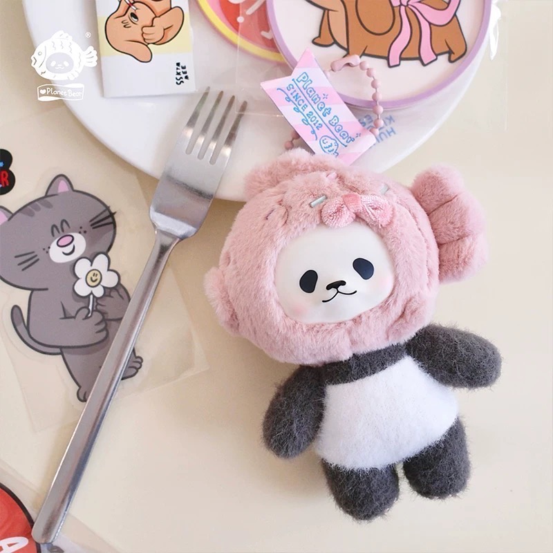 ［現貨-確認款］白熊百貨 PlanetBear PanPan 和你在一起 搪膠 毛絨 公仔 潘潘 潘妮 豆豆 古奇 焦焦-細節圖4