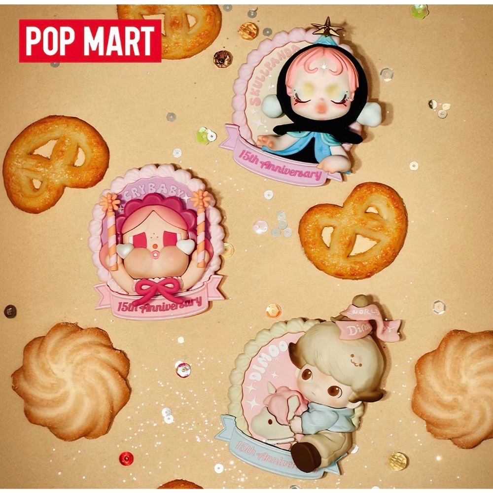 ［現貨確認款］POPMART 泡泡瑪特 慶祝這一刻 十五週年 系列 盲盒 冰箱貼 吹起號角 童心未泯 點亮此刻 帷幕之下-細節圖6