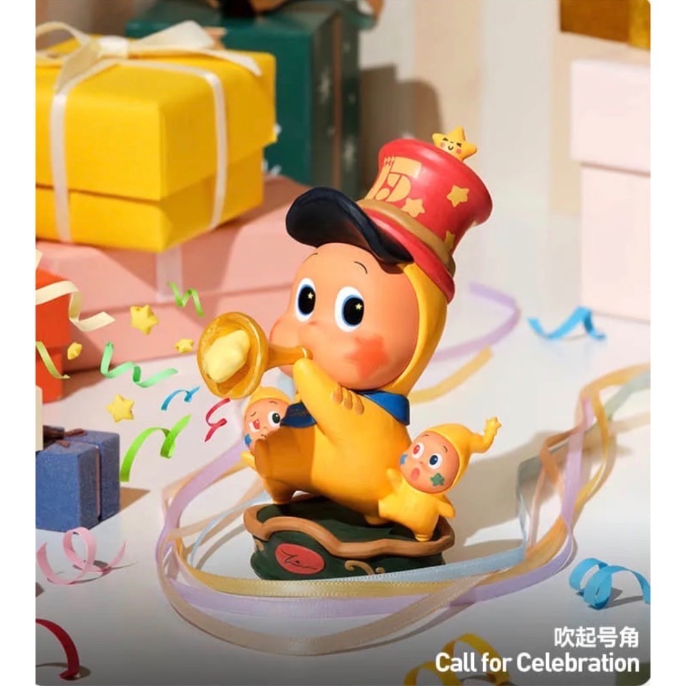 ［現貨-確認款］正品 POPMART 泡泡瑪特 慶祝這一刻 十五週年 系列 盲盒 吹起號角 童心未泯 點亮此刻 帷幕之下-規格圖3