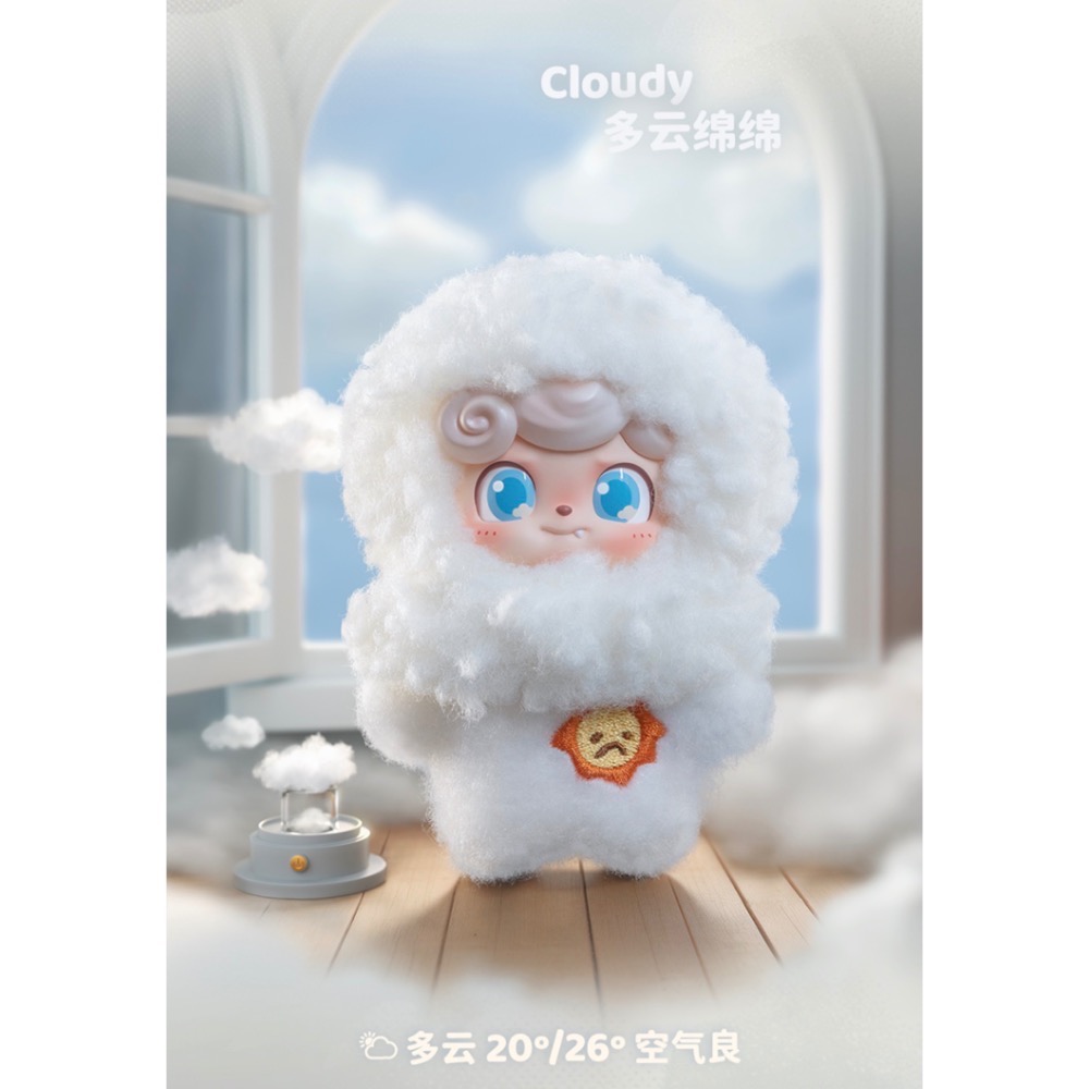 ［現貨-確認款］JOTOYS Q寶 Qkid 天氣寶寶 系列 mini 公仔 吊飾 毛絨 颱風捲捲 雷電轟隆 風沙呼呼-規格圖2