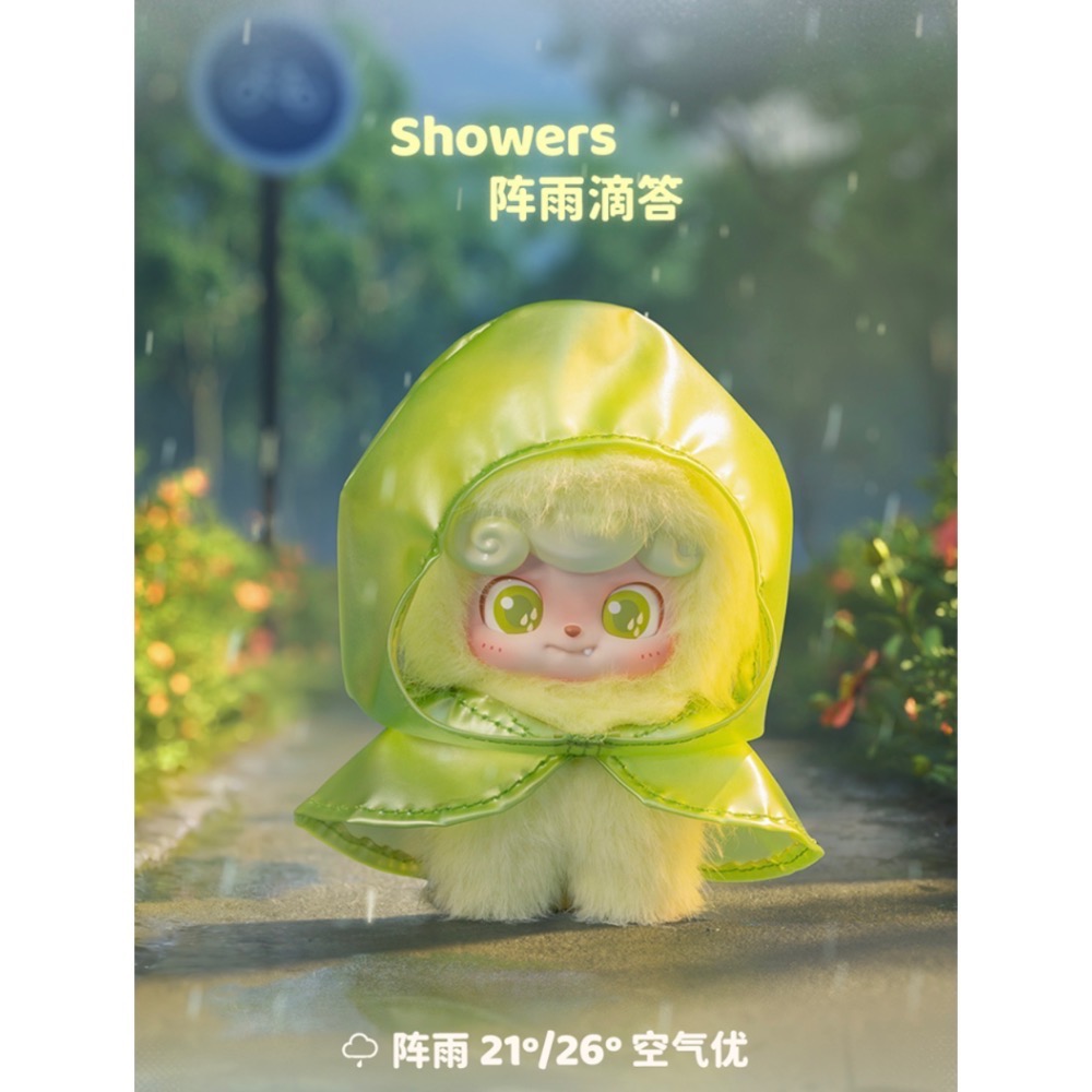 ［現貨-確認款］JOTOYS Q寶 Qkid 天氣寶寶 系列 mini 公仔 吊飾 毛絨 颱風捲捲 雷電轟隆 風沙呼呼-規格圖2