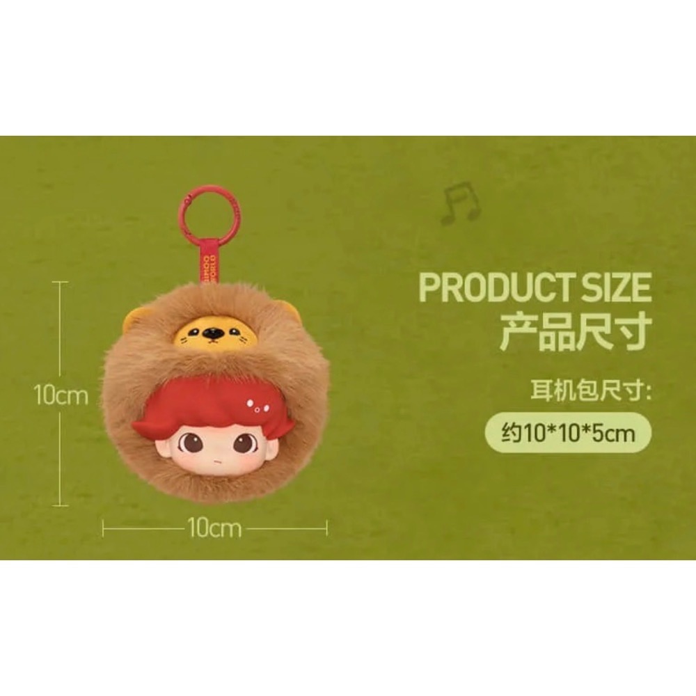 ［現貨確認款］泡泡瑪特 POPMART DIMOO 秘密話劇社 系列 搪膠 毛絨 吊飾 耳機包 膽小獅 迷宮兔 墩墩企鵝-細節圖5