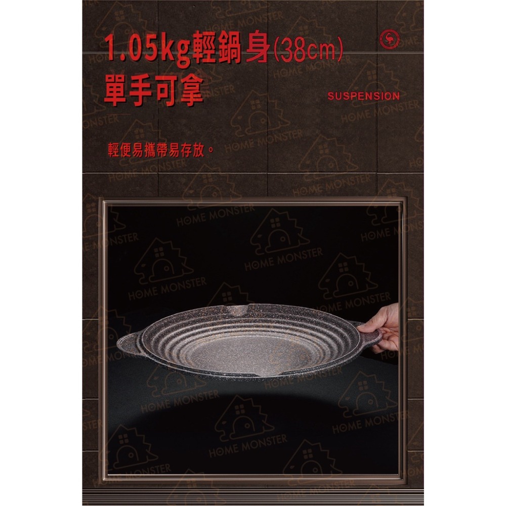【全新不沾技術】柏林經典不沾烤盤 不沾烤盤露營烤盤 燒烤盤 燒肉烤盤 戶外烤盤 燒烤鐵板燒烤盤 不沾烤盤 麥飯石圓形-細節圖5