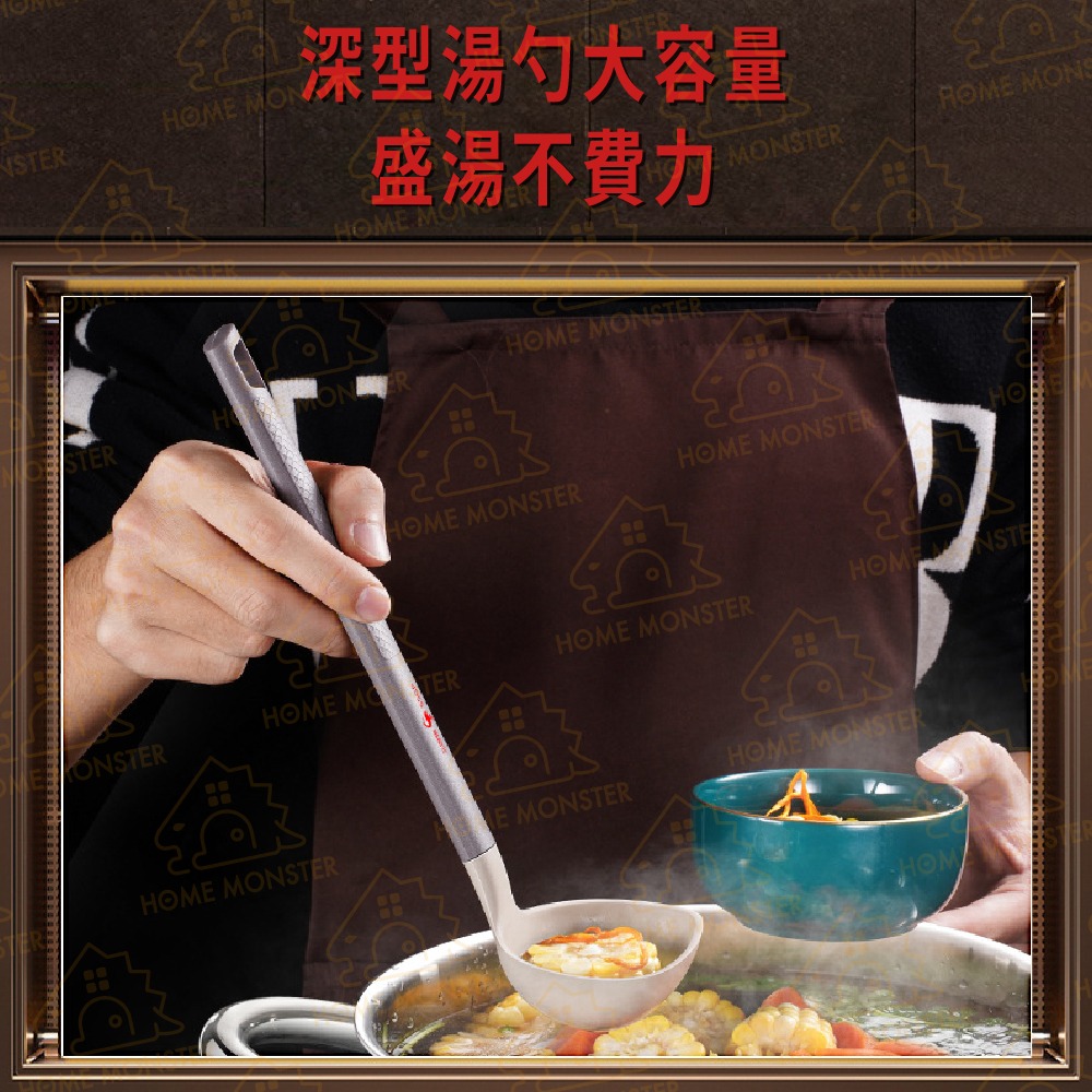 【柔中帶鋼】矽膠雙色湯勺 不沾湯勺 火鍋湯匙 湯瓢 全矽膠長柄湯杓 湯匙 湯杓 火鍋勺 火鍋湯勺 勺子 盛湯-細節圖5