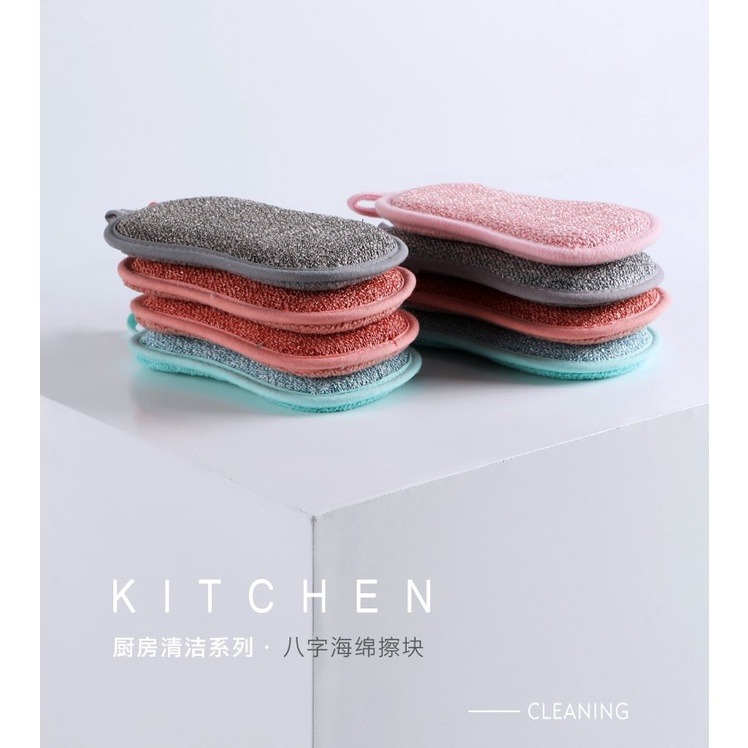 【廚房必備】高科技超細纖維洗碗布 洗碗布 菜瓜布 廚房菜瓜布 海棉 廚房清潔 廚房百潔布 海綿擦 刷碗布 洗碗 洗鍋 刷-細節圖5