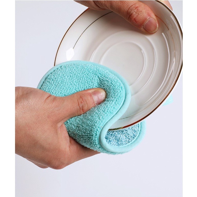 【廚房必備】高科技超細纖維洗碗布 洗碗布 菜瓜布 廚房菜瓜布 海棉 廚房清潔 廚房百潔布 海綿擦 刷碗布 洗碗 洗鍋 刷-細節圖8