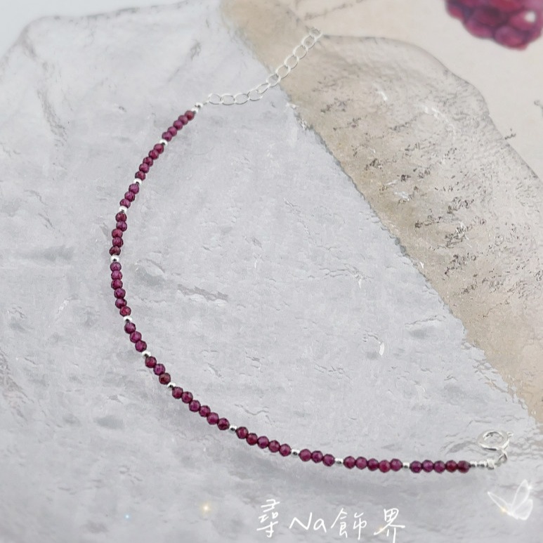 石榴石純銀時尚手鍊，擁抱愛情與活力-細節圖3