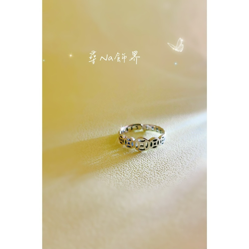 古錢招財純銀戒指-細節圖2