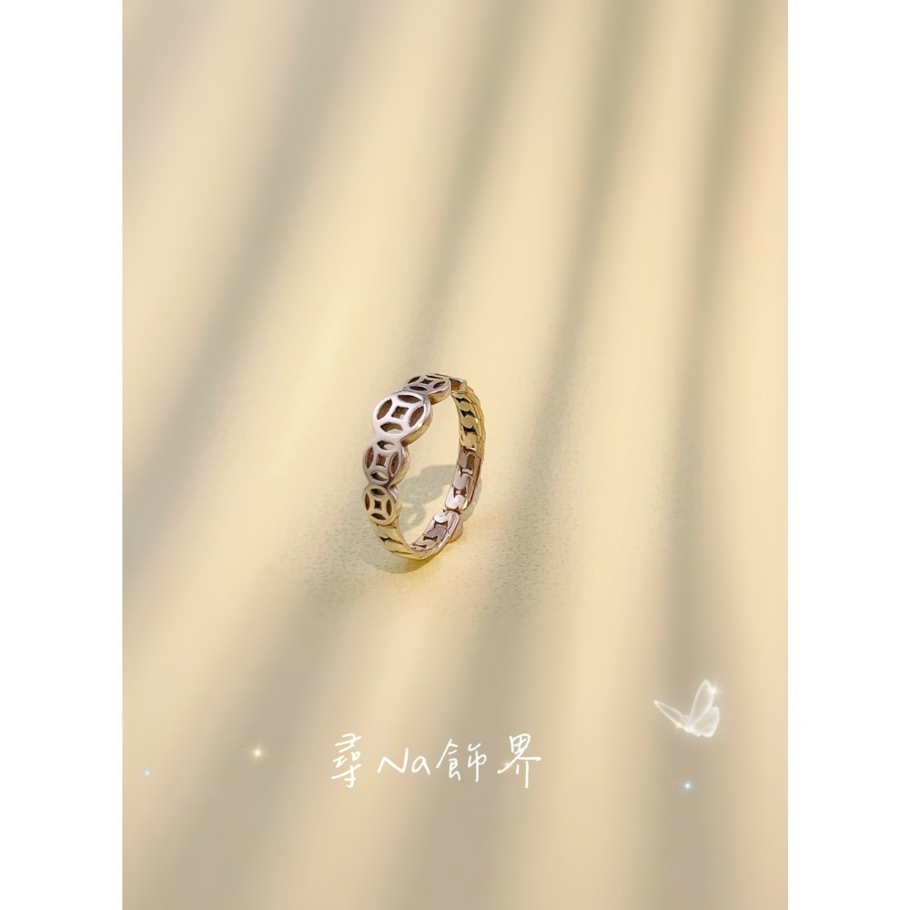 古錢招財純銀戒指-細節圖3