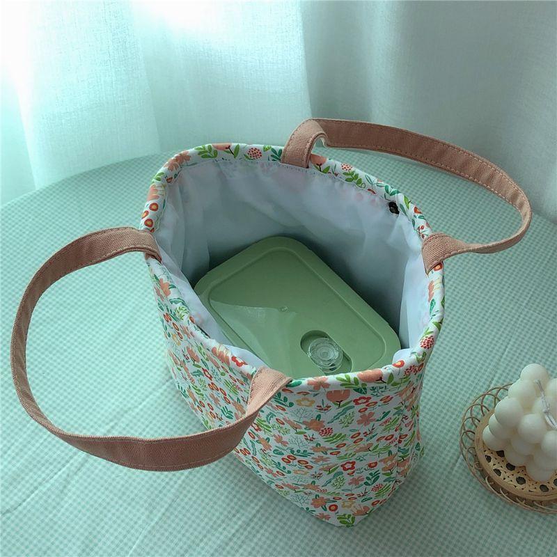 (現貨) 復古碎花手提小布包 田園風 提袋 (多款可選)-細節圖4