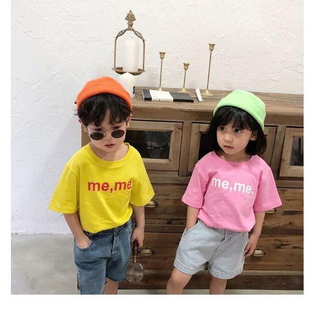 男童童裝 女童童裝 百搭上衣 meme字母T恤款 3色可選 90-110碼-細節圖3