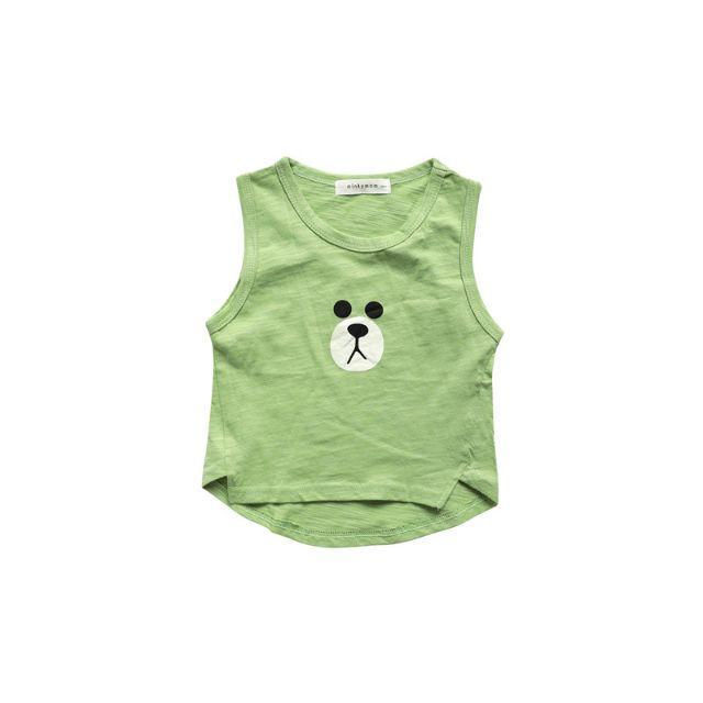 男童童裝 女童童裝 百搭上衣 針織竹節棉背心 3色可選 80-100碼-細節圖3