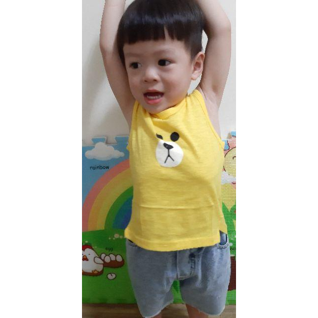 男童童裝 女童童裝 百搭上衣 針織竹節棉背心 3色可選 80-100碼-細節圖6