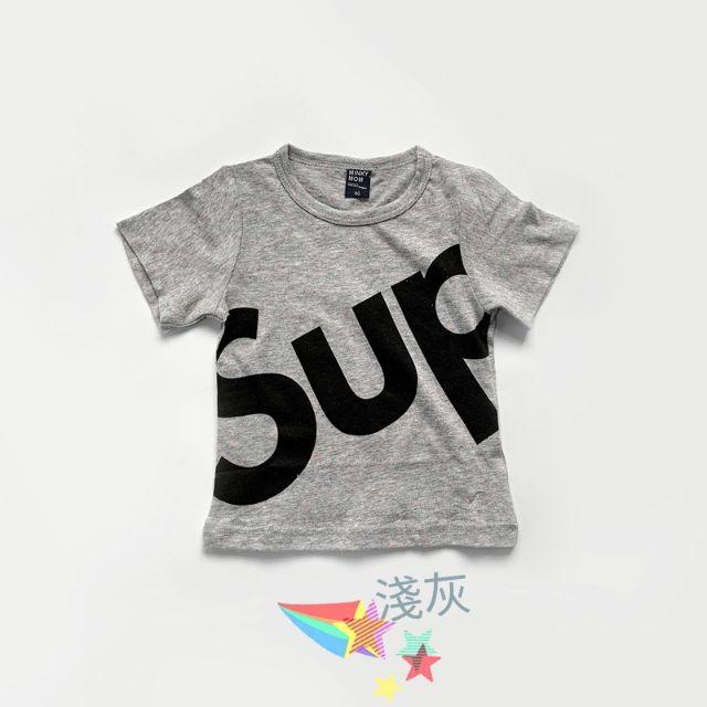 男童童裝 百搭上衣 兒童字母潮T 3色可選 80-110碼-細節圖2