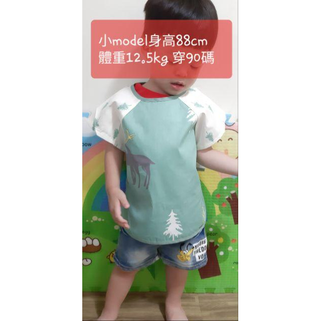 純棉面料+內裡防水 反穿衣 畫畫衣 圍兜 吃飯衣-細節圖5