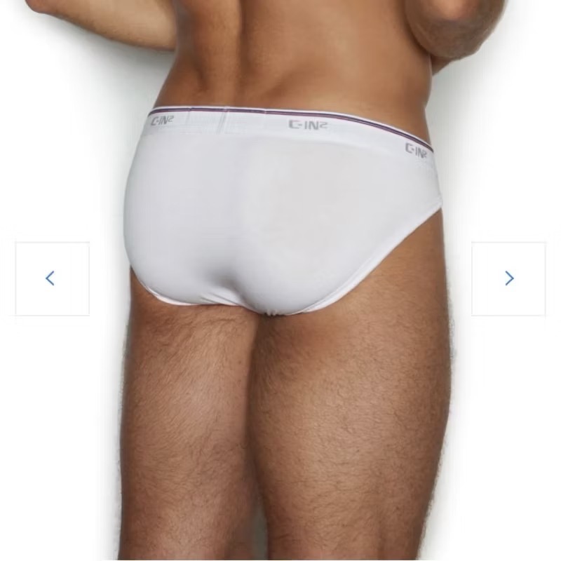 🉐《 👻》紐約𝐂-𝐈𝐍𝟐 /：Throwback 運動.低腰.三角.白色Sport brief:M號-細節圖5