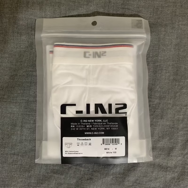 🉐《 👻》紐約𝐂-𝐈𝐍𝟐 /：Throwback 運動.低腰.三角.白色Sport brief:M號-規格圖6