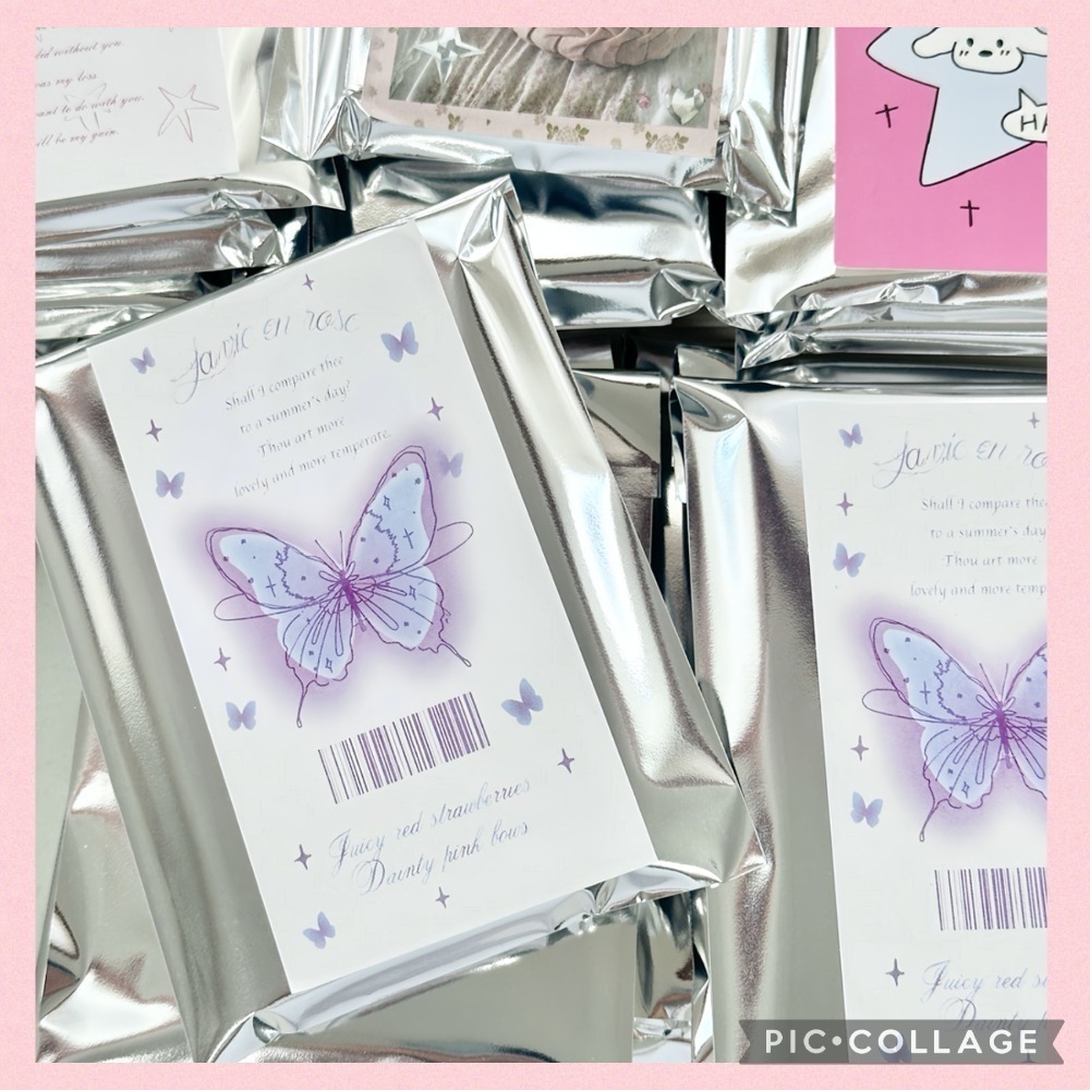 🎀ins銀色自黏袋🎀 出卡包裝 盲袋盲包好用 鏡面厚款 厚款 小卡包裝必備-細節圖2