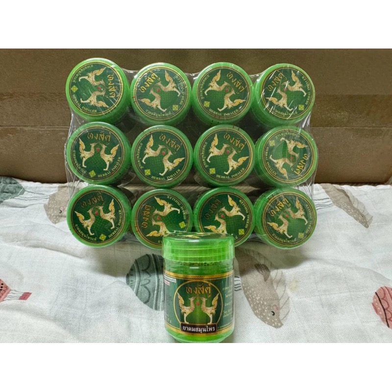 ￼🔥🇹🇭泰國 NovoLife 雙天鵝牌 草本鼻吸罐 薄荷罐 提神 好聞10g-細節圖2