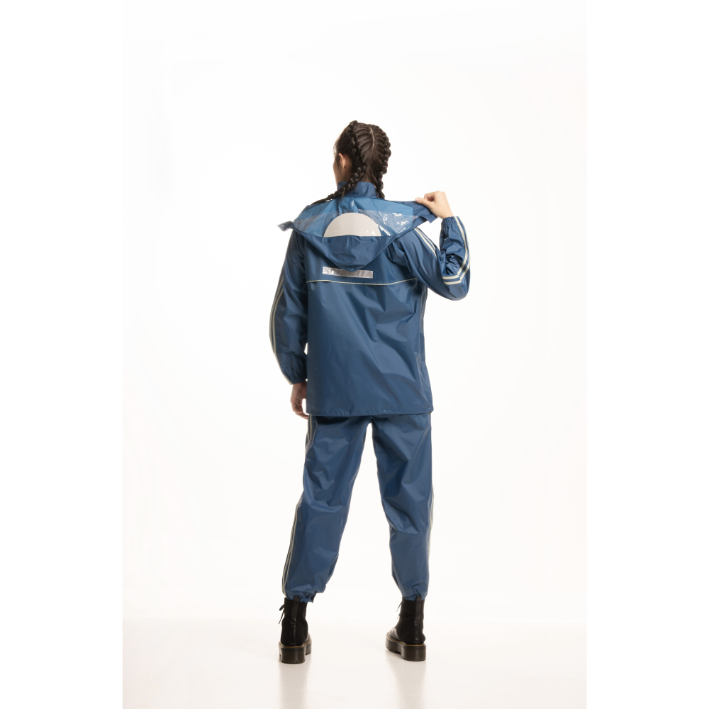 分體式 套裝風雨衣 時尚情侶雨衣 兩件式防風雨外套-細節圖6