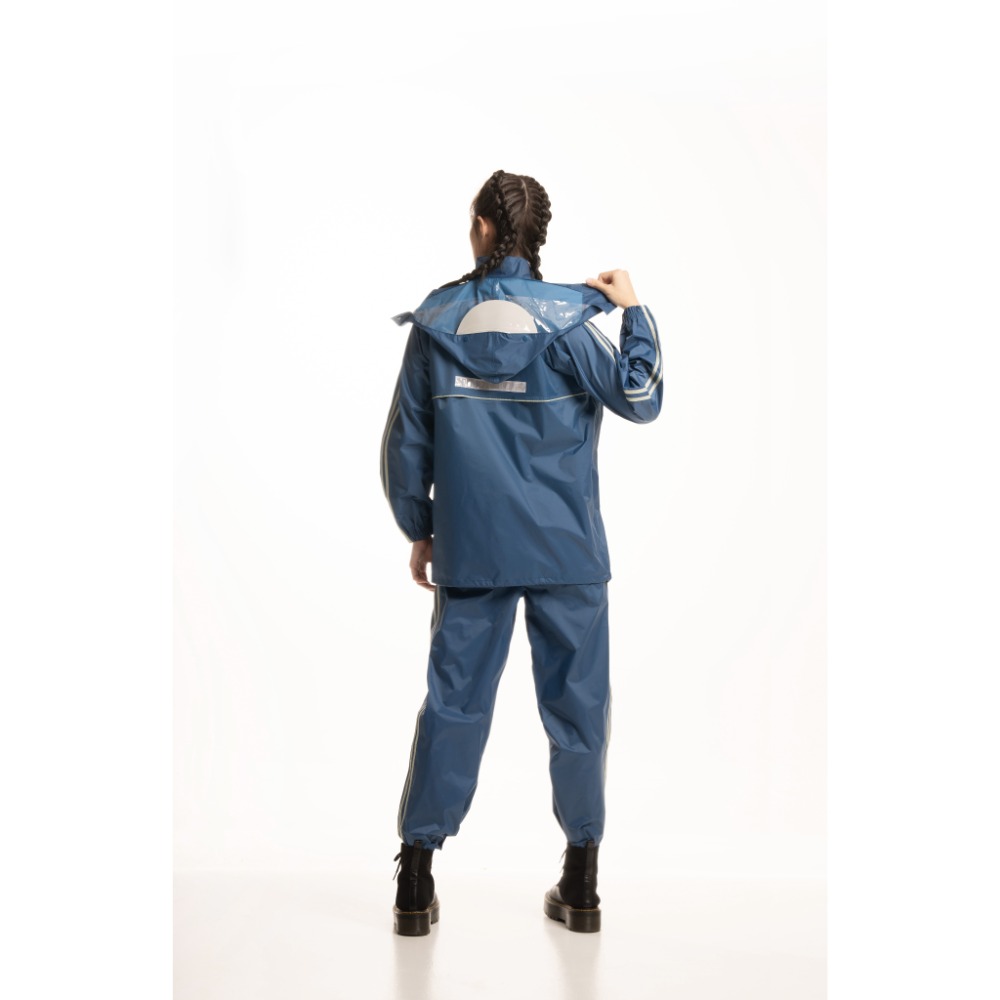 分體式 套裝風雨衣 時尚情侶雨衣 兩件式防風雨外套-規格圖6