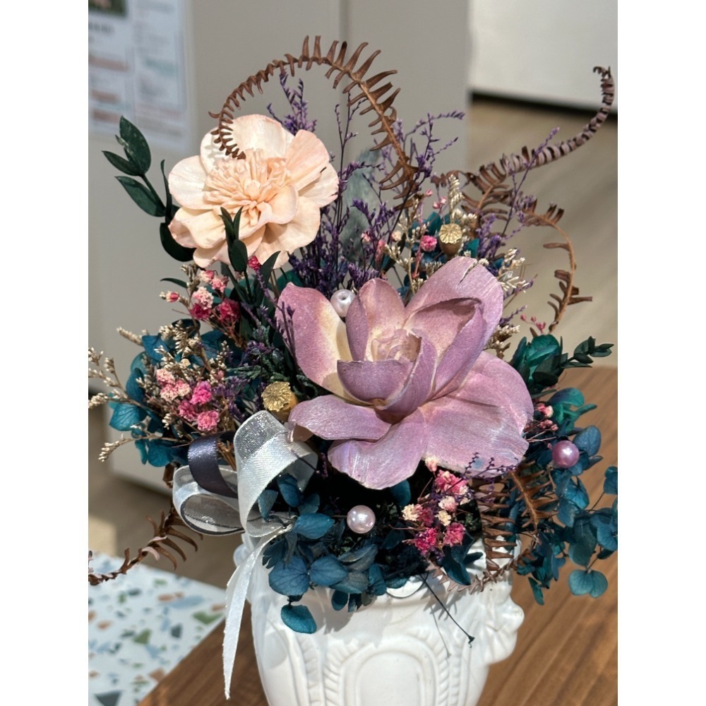 芳馨園永生花桌花（中）-細節圖2