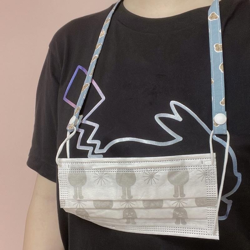 YOKOHANDMADE☆ 「加長」純棉賣場 *棉質口罩吊繩/口罩掛繩/口罩繩/口罩鍊/口罩掛鍊/口罩防丟繩-細節圖2