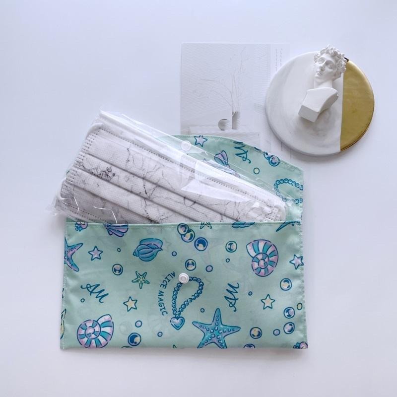 YOKOHANDMADE☆ 輕薄雨傘布🌂手作口罩暫存套/口罩收納袋、口罩暫存收納-細節圖5