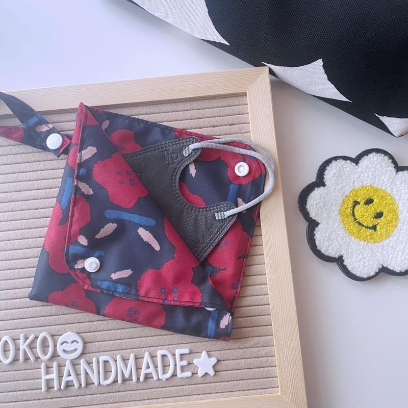 YOKOHANDMADE☆ L型口罩暫存袋☆ 輕薄雨傘布🌂手作口罩收納袋、口罩暫存收納-細節圖5