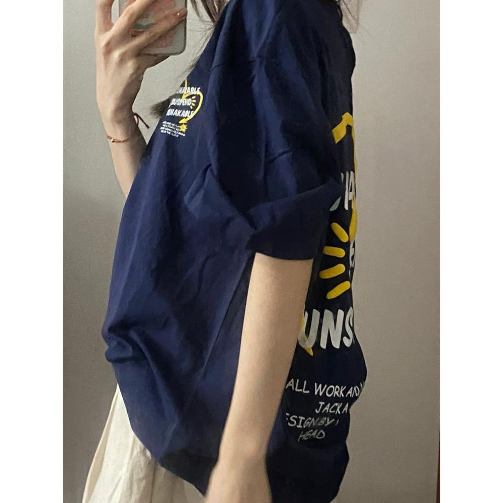 【三番雜貨屋】Love Sunshine Everyday 美式T恤 復古T恤 原宿風 日系街頭感 ins衣服-細節圖4