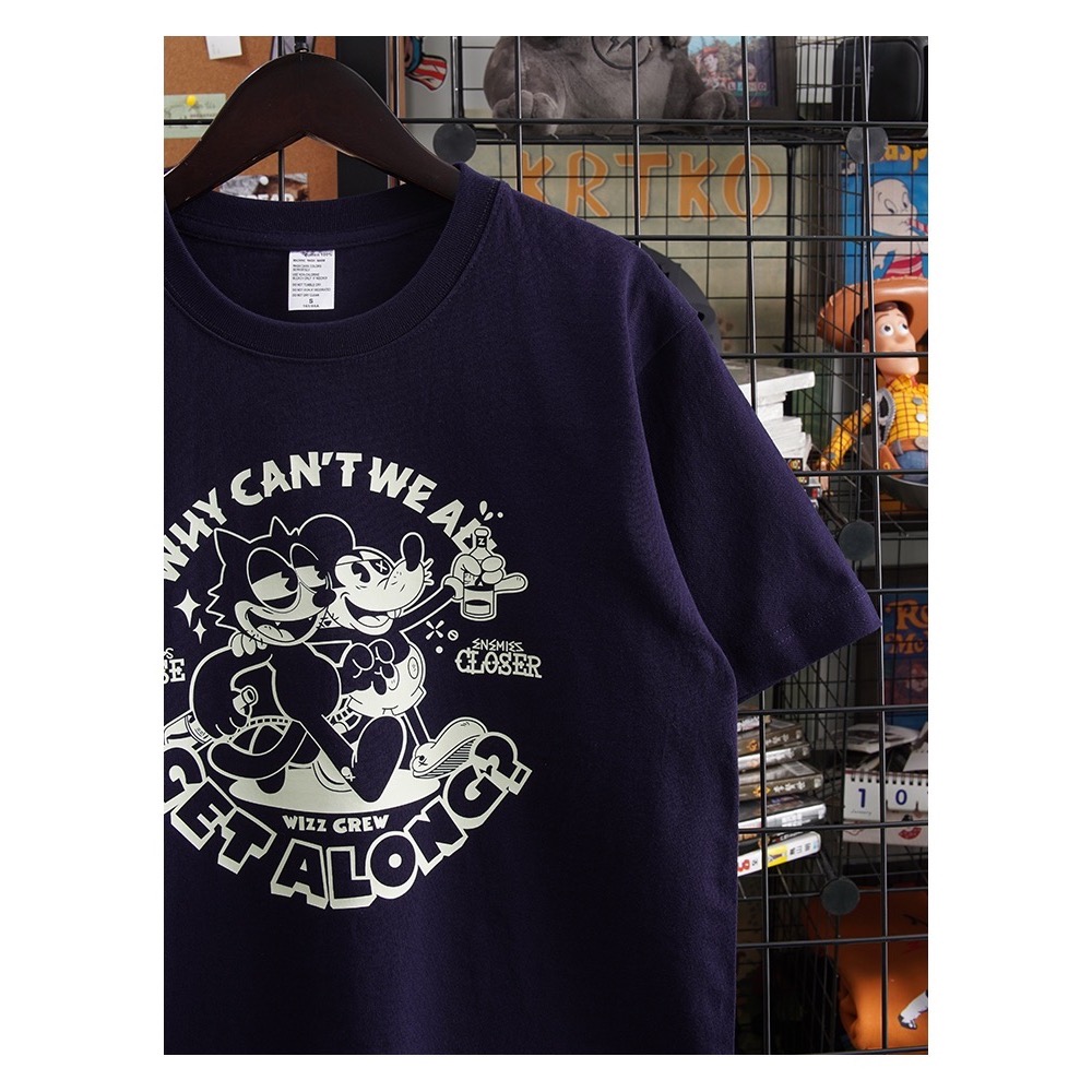 【三番雜貨屋】米奇菲力好朋友  美式塗鴉漫畫T恤 復古T恤 原宿風 日系街頭感 卡通ins上衣服-細節圖3