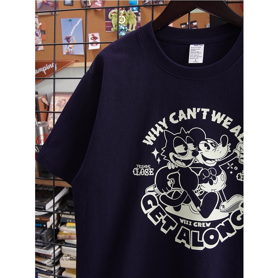 【三番雜貨屋】米奇菲力好朋友  美式塗鴉漫畫T恤 復古T恤 原宿風 日系街頭感 卡通ins上衣服-細節圖6