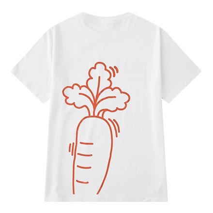 【三番雜貨屋】 ㄉㄨㄞㄉㄨㄞ胡蘿蔔 美式塗鴉漫畫T恤 復古T恤 原宿風 日系街頭感 卡通ins上衣服-細節圖3