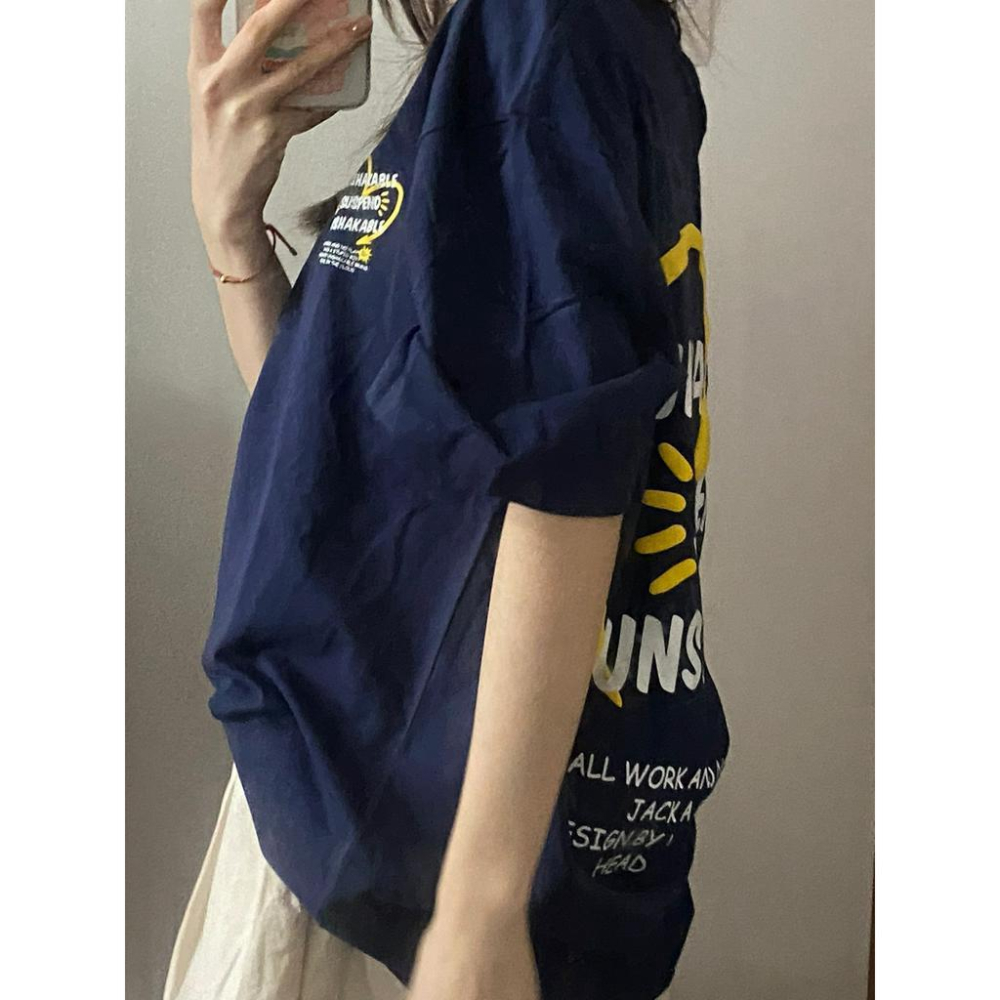 【三番雜貨屋】Love Sunshine Everyday 美式T恤 復古T恤 原宿風 日系街頭感 ins衣服-細節圖4