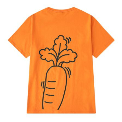 【三番雜貨屋】 ㄉㄨㄞㄉㄨㄞ胡蘿蔔 美式塗鴉漫畫T恤 復古T恤 原宿風 日系街頭感 卡通ins上衣服