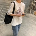 【三番雜貨屋】紳士狗勾哈利  棉質上衣 短袖 寬鬆美式復古 原宿慵懶風 日系少女感-規格圖9