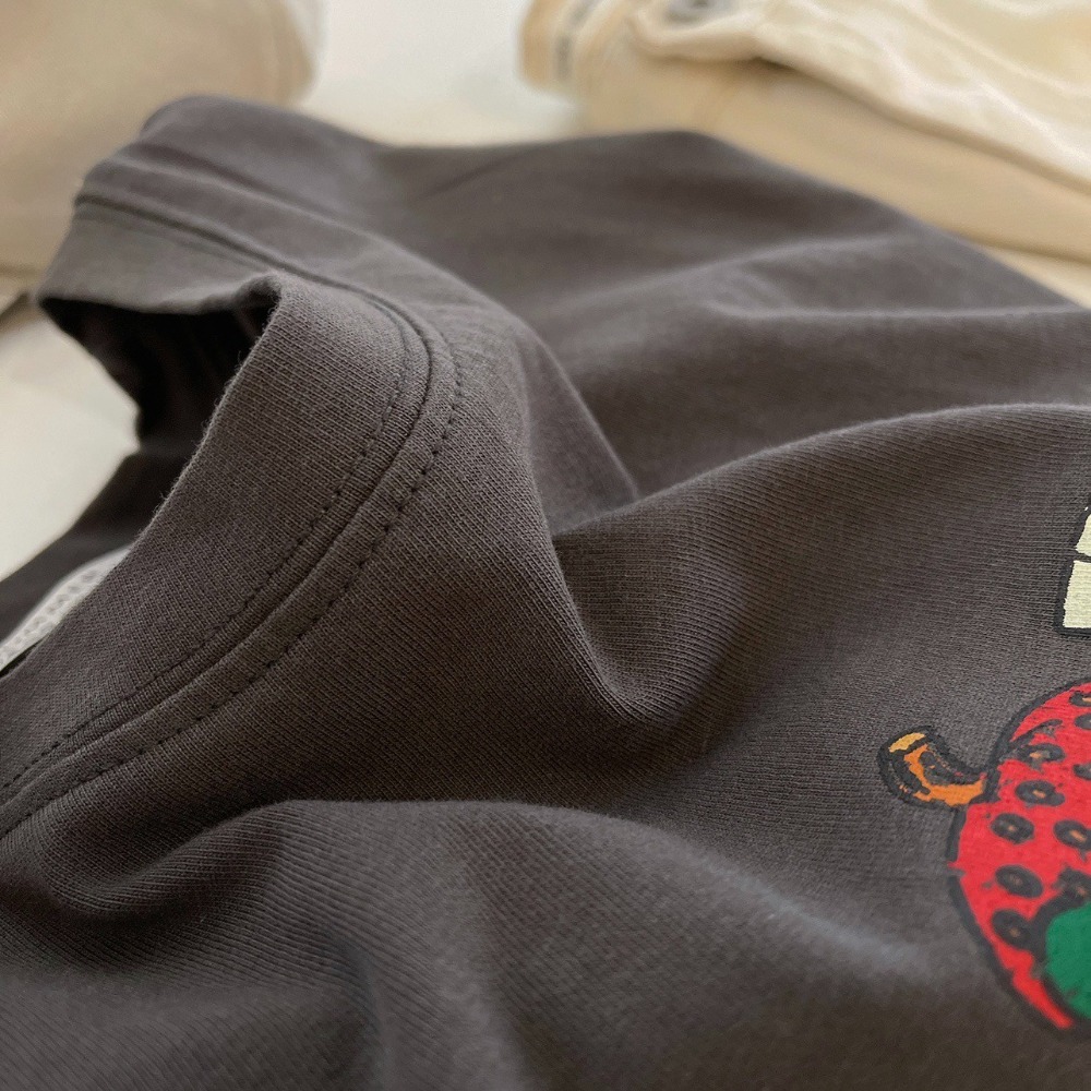 【三番雜貨屋】松鼠好朋友 棉質上衣 短袖 寬鬆美式復古 原宿慵懶風 日系少女感-細節圖2