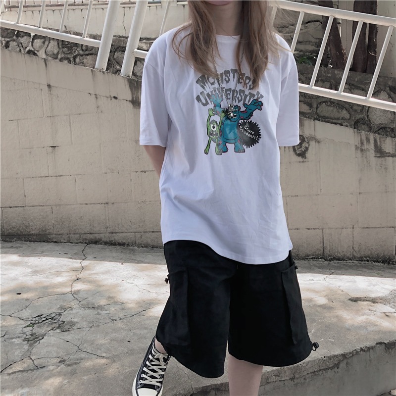 【三番雜貨屋】哇！用尖叫發電！ 純棉T恤 美式上衣短袖 休閒風 原宿慵懶風 日系少女感-細節圖7