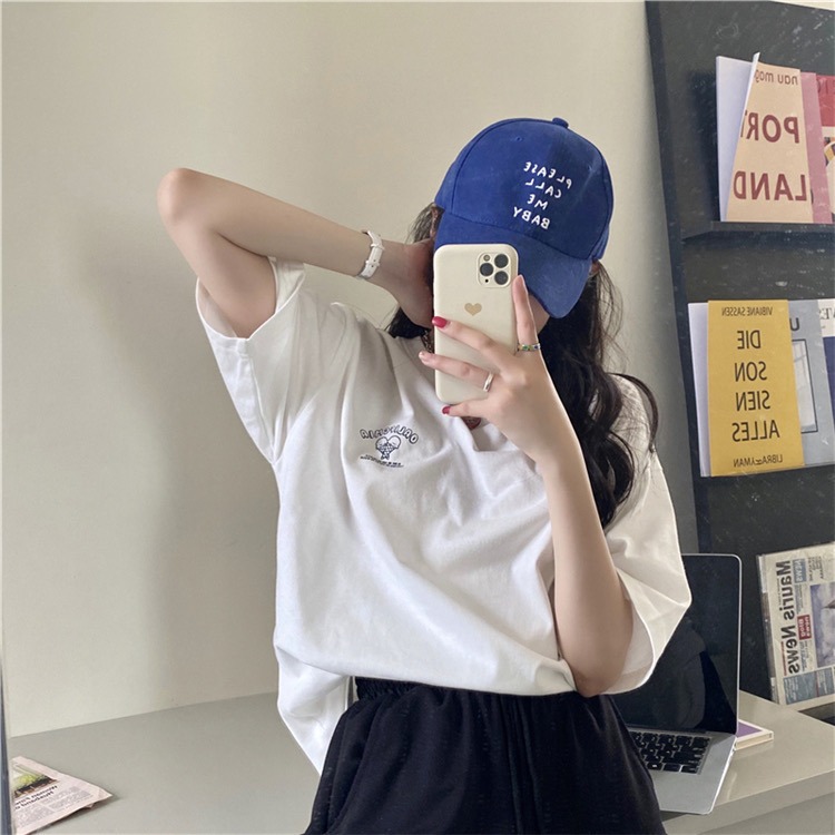 【三番雜貨屋】 冰淇淋小童 棉質T恤 美式上衣短袖 休閒風 原宿慵懶風 日系少女感-細節圖3