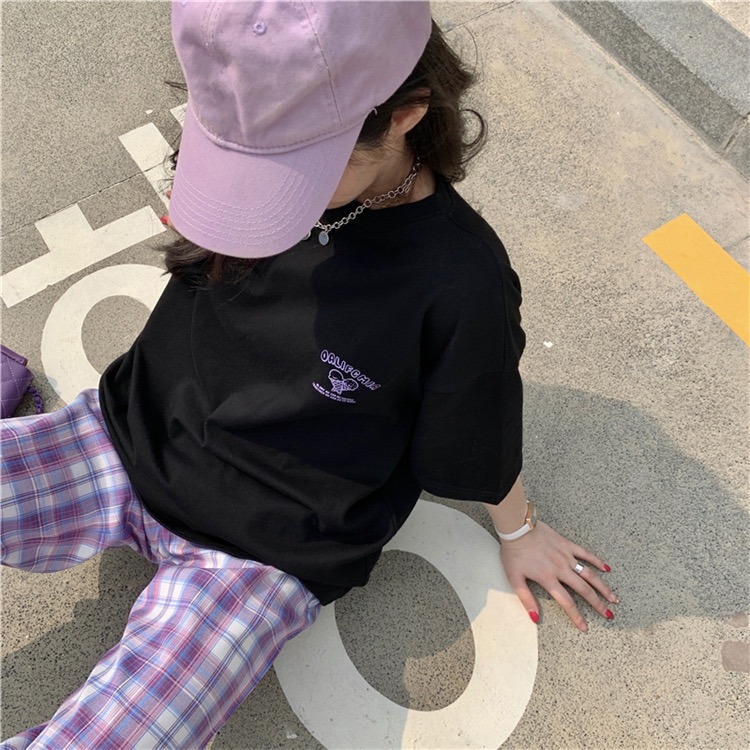 【三番雜貨屋】 冰淇淋小童 棉質T恤 美式上衣短袖 休閒風 原宿慵懶風 日系少女感-細節圖4